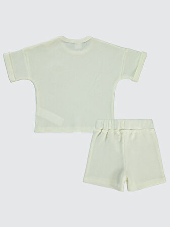 Civil Baby Erkek Bebek Şortlu Takım 6-18 Ay Ekru