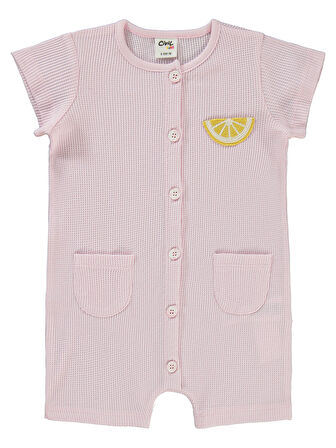 Civil Baby Kız Bebek Patiksiz Tulum 6-18 Ay Pembe