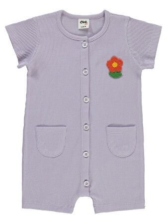 Civil Baby Kız Bebek Patiksiz Tulum 6-18 Ay Lila