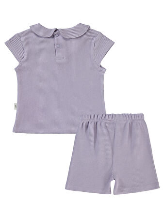 Civil Baby Kız Bebek Şortlu Takım 6-18 Ay Lila