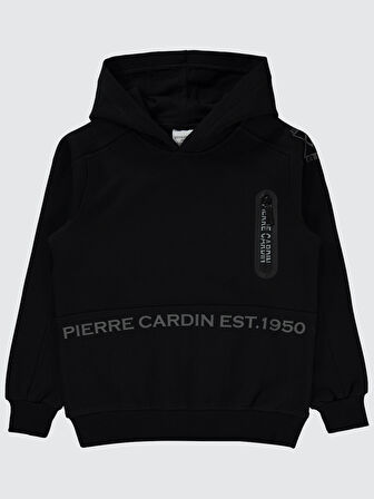 Pierre Cardin Erkek Çocuk Sweatshirt 10-12 Yaş Siyah