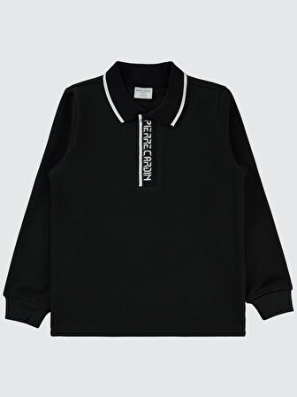 Pierre Cardin Erkek Çocuk Sweatshirt 10-12 Yaş Siyah