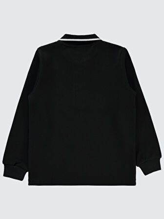 Pierre Cardin Erkek Çocuk Sweatshirt 10-12 Yaş Siyah