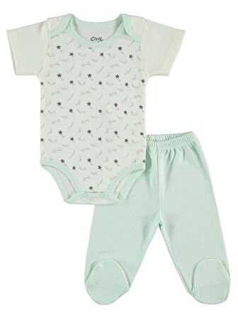 Civil Baby Kız Bebek 6'lı Zıbın Takımları   - Yeşil0-1 Ay