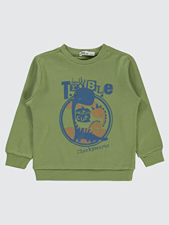 Civil Boys Erkek Çocuk Sweatshirt 2-5 Yaş Açık Haki