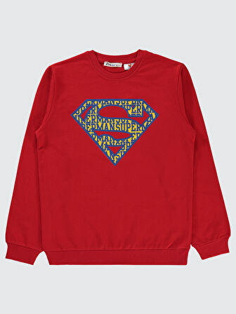 Superman Erkek Çocuk Sweatshirt 10-13 Yaş Kırmızı