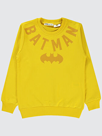 Batman Erkek Çocuk Sweatshirt 6-9 Yaş Sarı