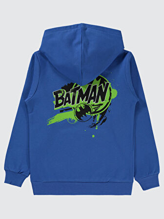 Batman Erkek Çocuk Sweatshirt 6-9 Yaş Saks Mavisi