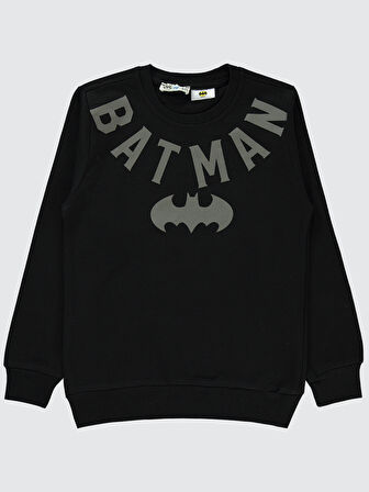 Batman Erkek Çocuk Sweatshirt 10-13 Yaş Siyah