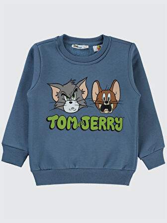 Tom And Jerry Erkek Çocuk Sweatshirt 2-5 Yaş İndigo