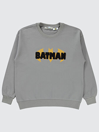 Batman Erkek Çocuk Sweatshirt 10-13 Yaş  Gri