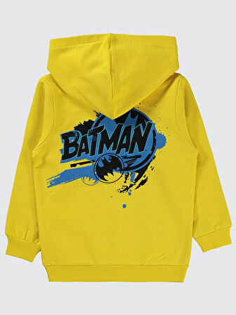 Batman Erkek Çocuk Kapüşonlu Sweatshirt 2-5 Yaş Sarı