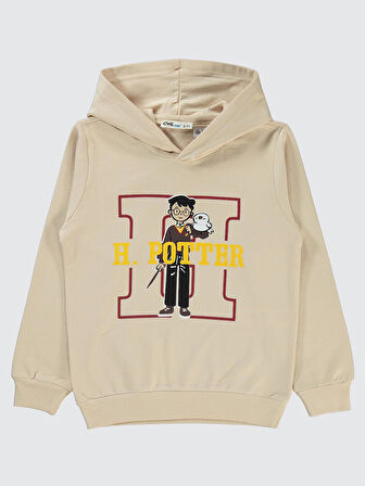 Harry Potter Erkek Çocuk Sweatshirt 6-9 Yaş Taş Rengi