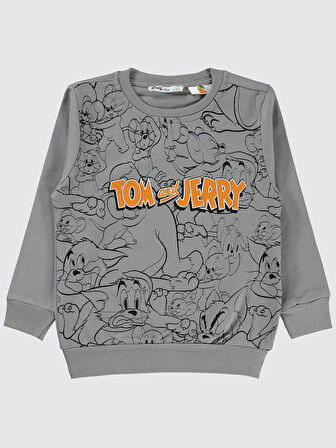 Tom And Jerry Erkek Çocuk Sweatshirt 2-5 Yaş Gri