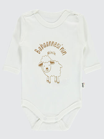 Civil Baby Bebek Çıtçıtlı Badi 1-36 Ay Ekru