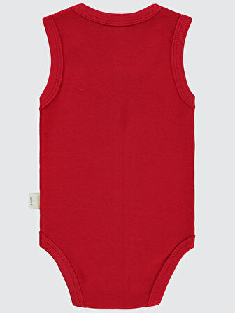 Civil Baby Erkek Bebek Çıtçıtlı Badi 1-36 Ay  Kırmızı