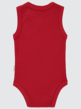 Civil Baby Erkek Bebek Çıtçıtlı Badi 1-36 Ay Kırmızı