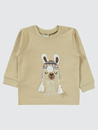 Civil Baby Kız Bebek Pijama Takımı 6-18 Ay Sütlü Kahve