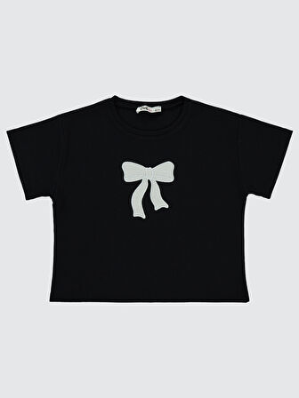 Civil Girls Kız Çocuk Tişört 6-9 Yaş Siyah