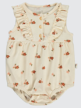 Civil Baby Kız Bebek Patiksiz Tulum 6-18 Ay FilDişi