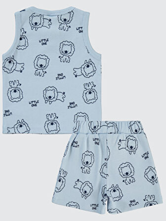 Civil Baby Erkek Bebek Şortlu Takım 6-18 Ay Açık Mavi