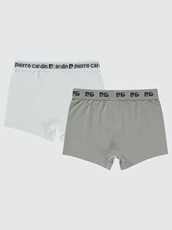 Pierre Cardin Erkek Çocuk 2'li Boxer Set 2-10 Yaş Koyu Gri