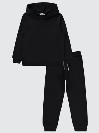 Civil Boys Unisex Basic 10-13 Yaş Eşofman Takımı - Siyah 13-14 Yaş