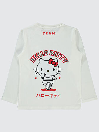 Hello Kitty Kız Çocuk Sweatshirt 6-9 Yaş Ekru