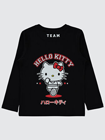 Hello Kitty Kız Çocuk Sweatshirt 6-9 Yaş Siyah