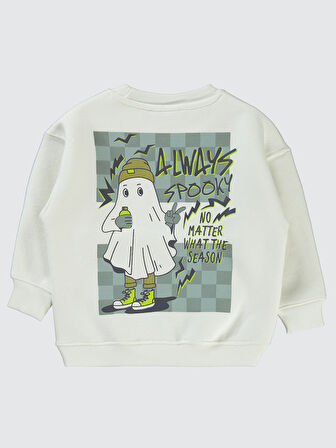 Civil Boys Erkek Çocuk Sweatshirt 2-5 Yaş Beyaz