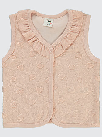 Civil Baby Kız Bebek Yelek 6-18 Ay Pudra