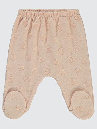 Civil Baby Kız Bebek Patikli Tek Alt 1-6 Ay Pudra