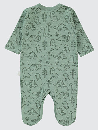 Civil Baby Erkek Bebek Patikli Tulum 1-6 Ay Soft Haki