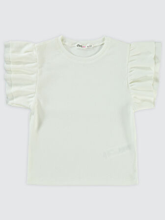 Civil Girls Kız Çocuk Tişört 10-13 Yaş Ekru