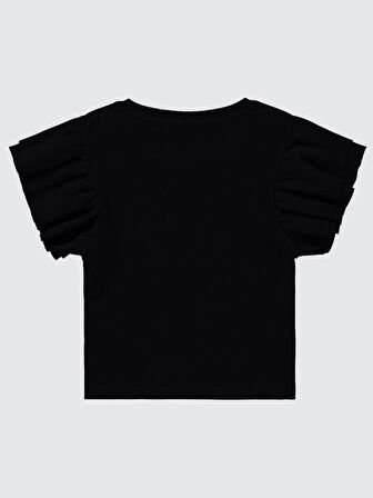 Civil Girls Kız Çocuk Tişört 6-9 Yaş Siyah