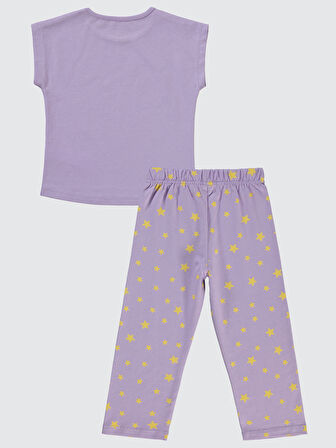 Civil Girls Kız Çocuk Pijama Takımı 2-5 Yaş Dijital Lavanta
