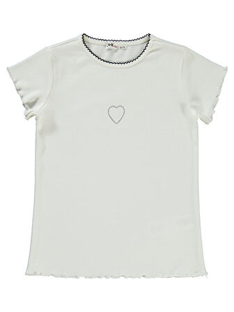 Civil Girls Kız Çocuk Tişört 6-9 Yaş Ekru