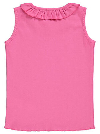 Civil Girls Yakası Fırfırlı 10-13 Yaş Tişört - Fusya 13-14 Yaş