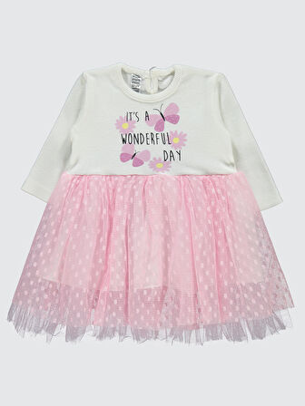 Welkin Kız Bebek Elbise 6-18 Ay  Pembe