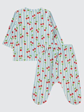 Civil Baby Kız Bebek Pijama Takımı 1-6 Ay Mavi