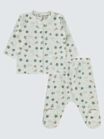 Civil Baby Erkek Bebek Pijama Takımı 1-6 Ayı Ekru