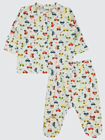 Civil Baby Erkek Bebek Pijama Takımı 1-6 Ay Ekru