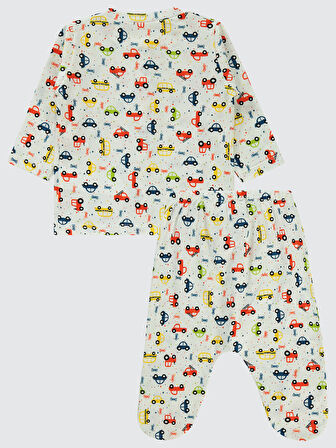 Civil Baby Erkek Bebek Pijama Takımı 1-6 Ay Ekru