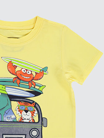 Civil Boys Erkek Çocuk Tişört 2-5 Yaş Açık Sarı