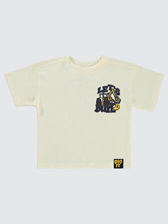 Civil Boys Erkek Çocuk Tişört 2-5 Yaş Ekru