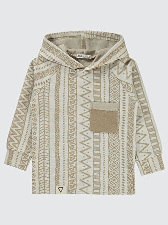 Civil Boys Erkek Çocuk Kapüşonlu Sweatshirt 2-5 Yaş Taş Rengi