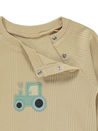 Civil Baby Erkek Bebek Sweatshirt 6-18 Ay Sütlükahve