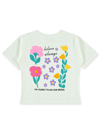 Civil Girls Kız Çocuk Tişört 6-9 Yaş Ekru