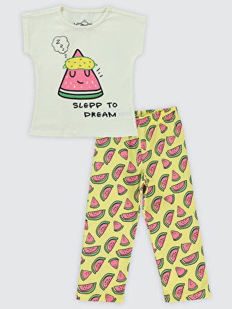 Civil Girls Kız Çocuk Pijama Takımı 2-5 Yaş Açık Sarı