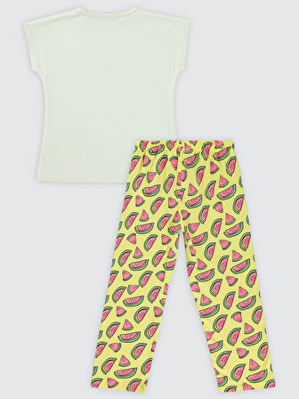 Civil Girls Kız Çocuk Pijama Takımı 6-9 Yaş Açık Sarı